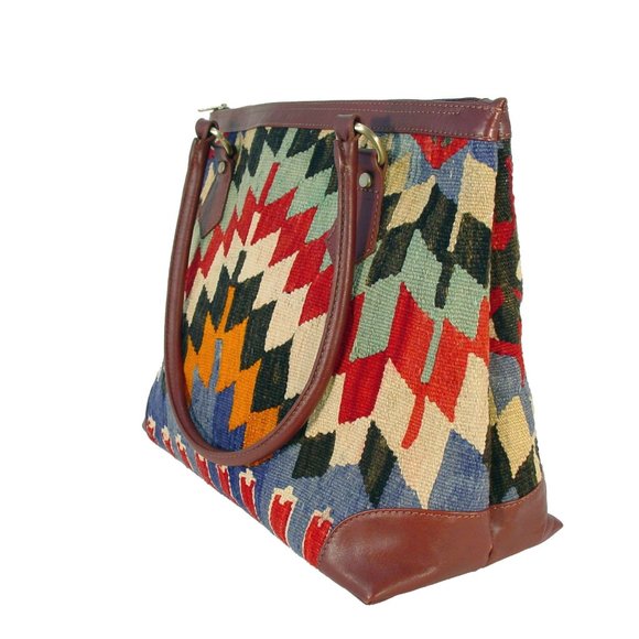 ARTEMIS DESIGN CO. Sumak Kilim Weekender Bag $598 - Picture 4 of 8